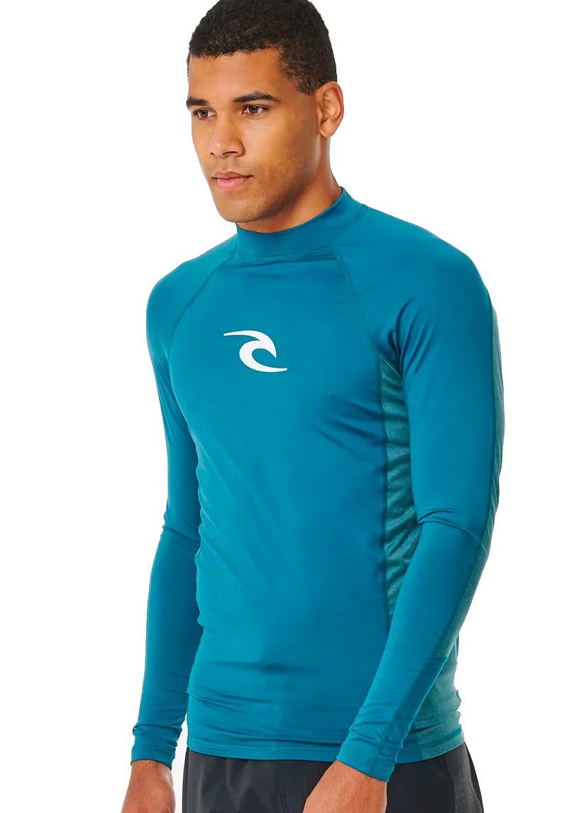 RIP CURL WAVES UV LONG SLEEVE RASH VEST DEEP BLUE