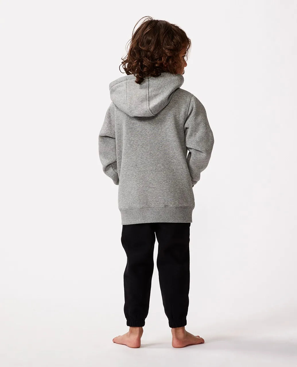  RIP CURL WETSUIT ICON ZIP HOOD FLEECE BOY GREY